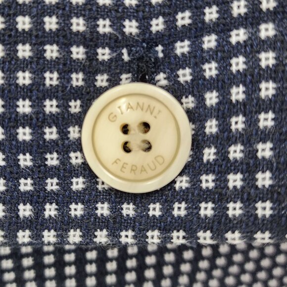 Navy & White Gingham Check Blazer Jacket - Picture 12 of 16